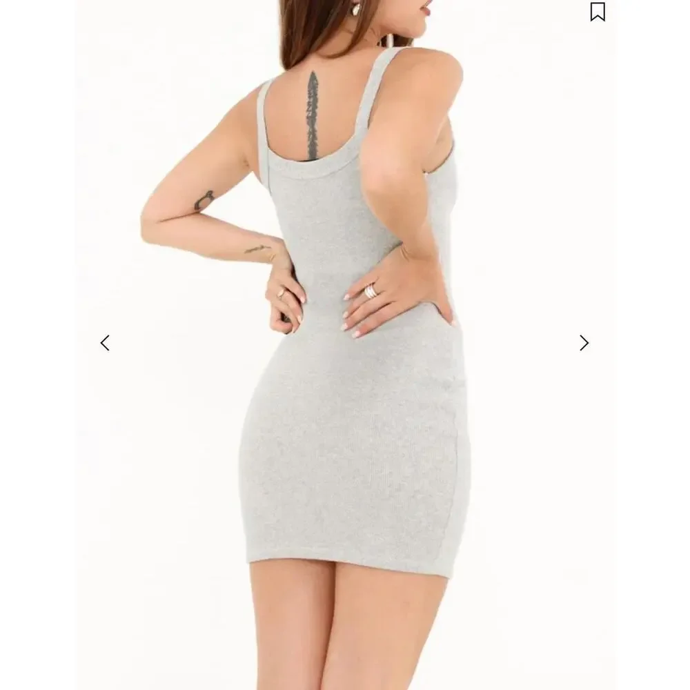 Rumored Core Mini Dress - Heather Grey - Size M NWT - Picture 3 of 5